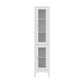 Artiss Bathroom Storage Cabinet 160cm Tall Slim Floor Cupboard Toilet Glass Door White