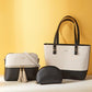 Handbag with Diagonal Design and Letter Detail