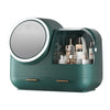 Touch-Controlled LED Vanity Makeup Organizer with Partition Storage