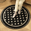 Modern Round Area Rug with Geometric Patterns