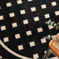 Modern Round Area Rug with Geometric Patterns