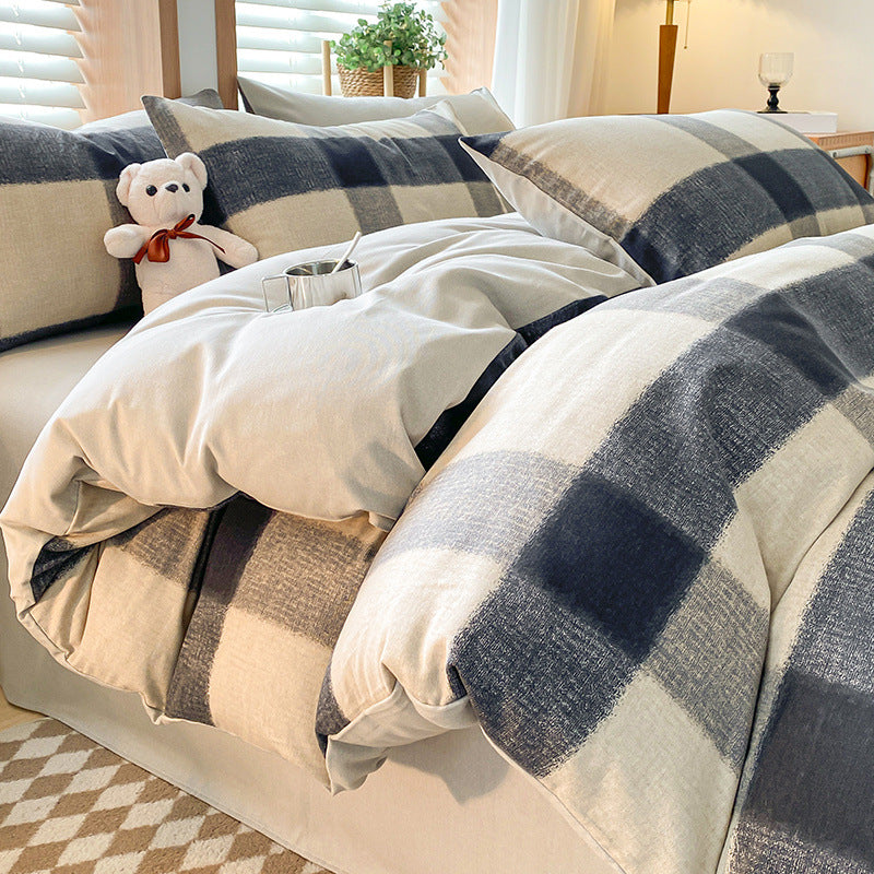 Brushed Cotton 4-Piece Bed Sheet Set