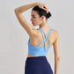Cross-Back Yoga Sports Bra for Women - High Support & Shockproof Fitness Bra
