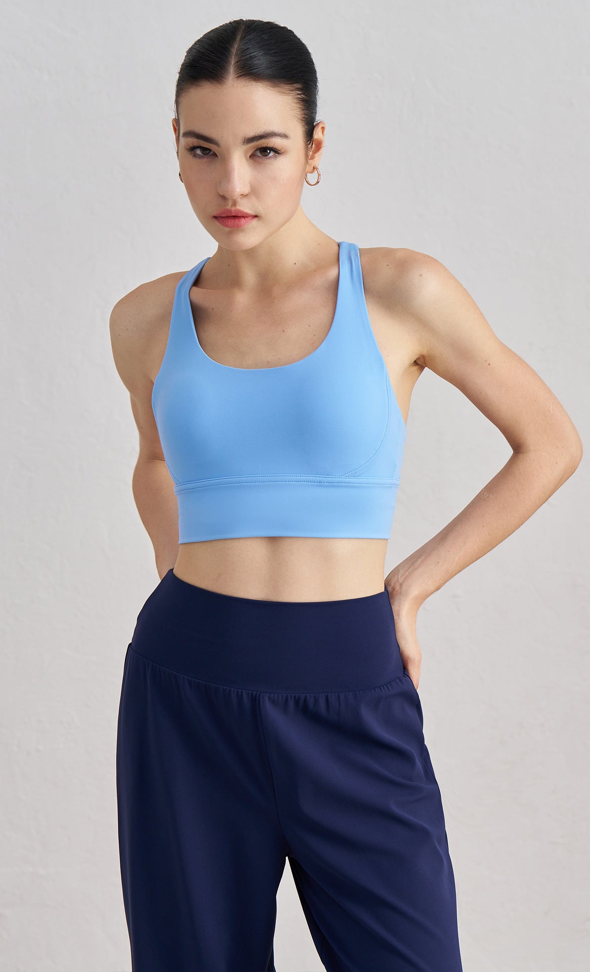 Cross-Back Yoga Sports Bra for Women - High Support & Shockproof Fitness Bra