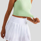 Fixed Cup Sports Bra with Cross-Back Design