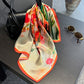 Women's Floral Print Mulberry Silk Scarve
