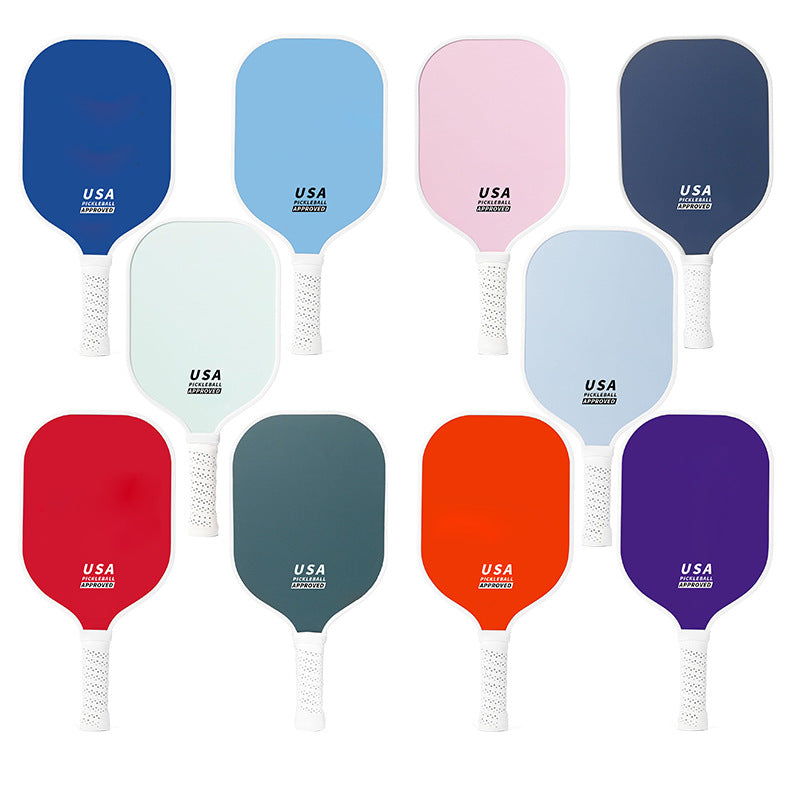 Fiberglass Pickleball Paddle Set - 2 Minimalist Paddles, 4 Balls, and Carry Bag