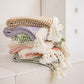 Diamond Pattern Soft Cozy Knit Throw Blanket with Tassels