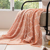 Diamond Pattern Soft Cozy Knit Throw Blanket with Tassels