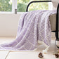 Diamond Pattern Soft Cozy Knit Throw Blanket with Tassels