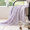 Diamond Pattern Soft Cozy Knit Throw Blanket with Tassels