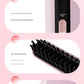 Cordless Hair Straightener Brush - 4000mAh USB-C Rechargeable, 4 Temps, Anti-Scald 3D Comb Design(white)