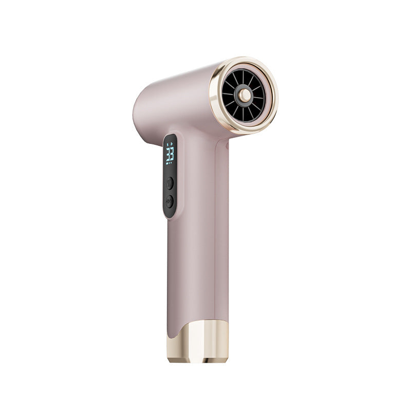 Cordless Rechargeable Hair Dryer - 120,000 RPM High-Speed Motor, 15600mAh Battery, Hot & Cold Air(Gray pink)