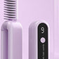Foldable Wireless Hair Straightener Comb - 9 Temperature Settings, Anti-Scald, USB-C Rechargeable(purple)